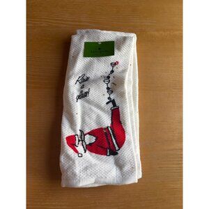 Kate Spade New York Christmas Kitchen Towels - Santa Raise a Glass & Bottoms Up